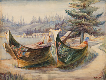 War Canoes, Alert Bay par Emily Carr