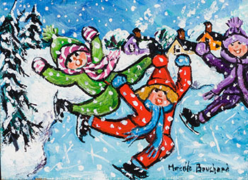 Les petits patineurs by Marcelle Bouchard