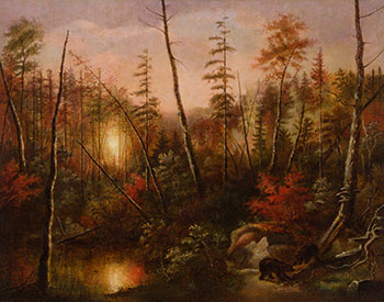 Bears in the Woods, Quebec by Cornelius David Krieghoff