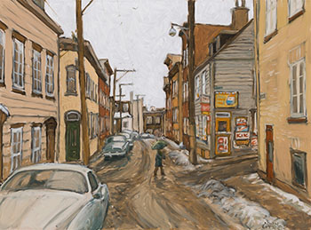 Épicerie Dion rue Lavigueur at the Corner of Côte Ste. Marie, Québec by John Geoffrey Caruthers Little