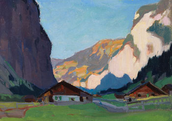 In the Alps par Clarence Alphonse Gagnon