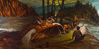 Untitled (Mending the Canoe) (#00487) by Kuba Bryzgalski