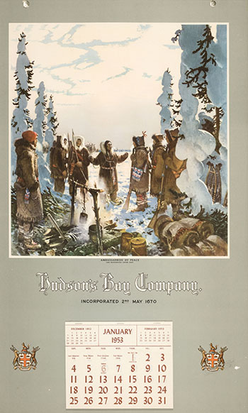 HBC 1953 Calendar - Ambassadress of Peace (#0611) by Hudson's Bay Company 