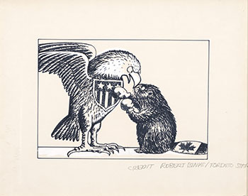 Eagle and Beaver (#00656) by Robert E. Binks
