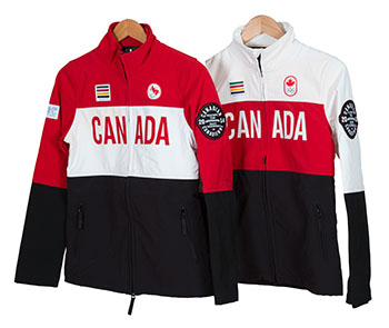 Two 2014 Winter Games Paralympic & Olympic Women's Jackets (#0755 and #0757) by Hudson's Bay Company 