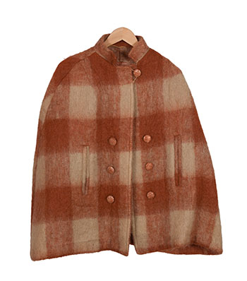 HBC Mohair and Wool Plaid Cape (#977) by Hudson's Bay Company 