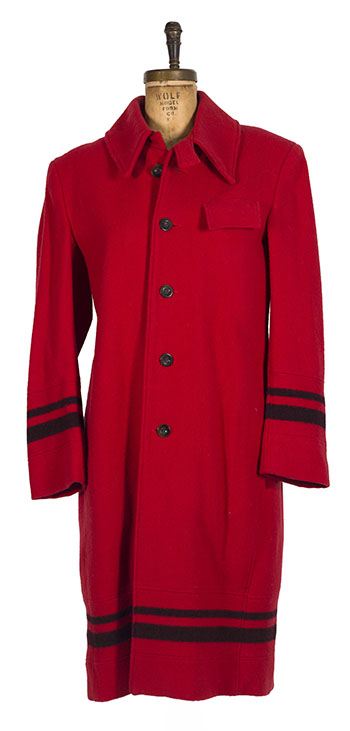 HBC Sample Signature Long Red Coat with Black Stripes (#940) by Hudson's Bay Company 