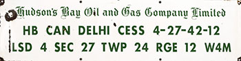 Hudson's Bay Oil and Gas Company Sign (#1474) by Hudson's Bay Company 