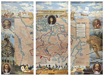 HBC Map in 3 panels (Ontario Festival Exhibit) by Hudson's Bay Company 