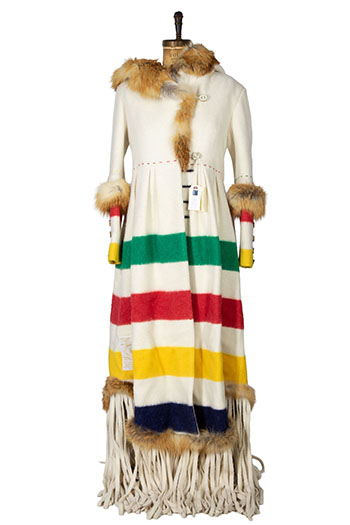 One-of-a-kind Point Blanket Coat by Harricana Mariouche Gagné (#2925) by Hudson's Bay Company 