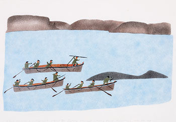 Whale Hunting near Nassaujak (00432) by Jeetaloo Akulukjuk