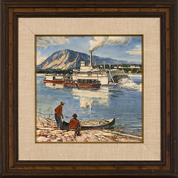 Sketch for Distributor at Fort Norman (#0520) by Joseph Sydney Hallam