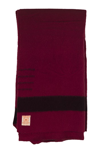 HBC Point Blanket, 4 point, Unseparated pair, Wild Cranberry (#970) by Hudson's Bay Company 
