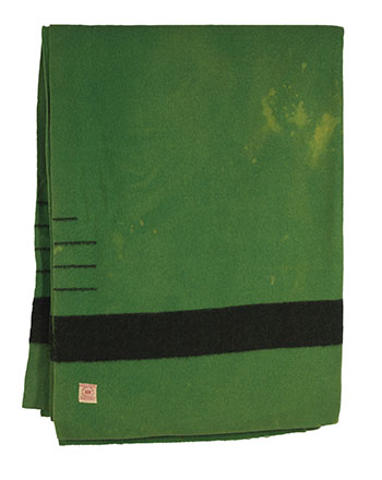HBC Point Blanket, 3.5 point, Unseparated pair, Green (#553) by Hudson's Bay Company 