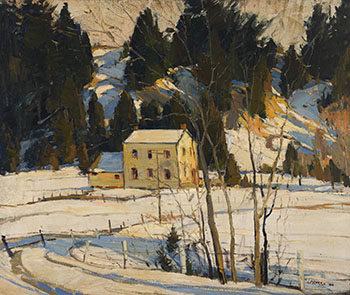 Midwinter Near Woodbridge by Frank Leonard Brooks