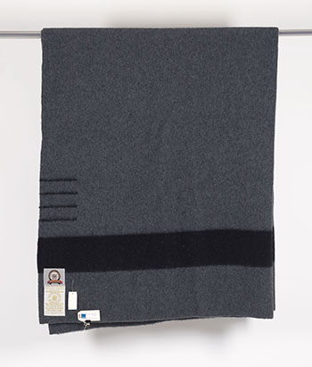 HBC Point Blanket, 4 point, grey and black with Millennium label by Hudson's Bay Company 