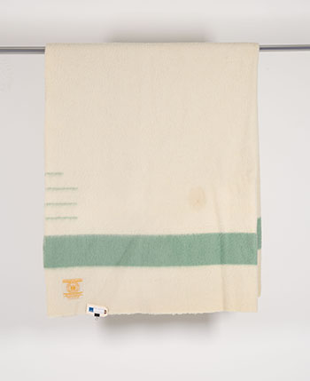 HBC Point Blanket, 3.5 point, white and green by Hudson's Bay Company 