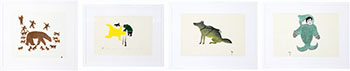 Four works by Various Inuit Artists