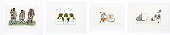 Four Works by Various Inuit Artists