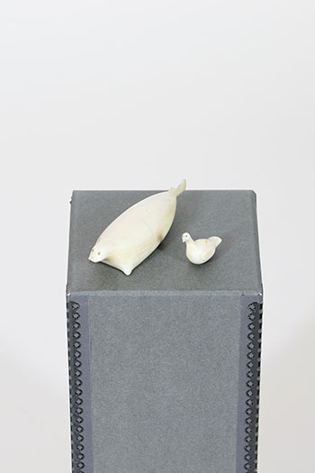 Two Works: Seal and Nesting Bird (#0778, #0830) by Unidentified Inuit Artist