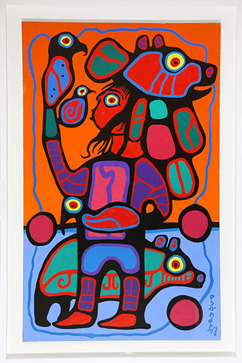 Childlike simplicity in tune with nature because we are one by Studio of Norval Morrisseau