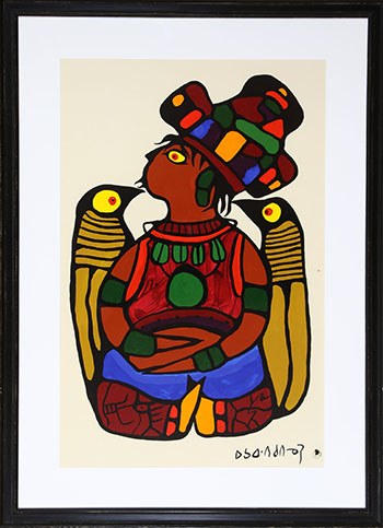 Young Shaman and Loons by Studio of Norval Morrisseau