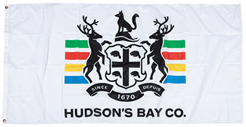 Two HBC Coat of Arms Flags by Hudson's Bay Company 