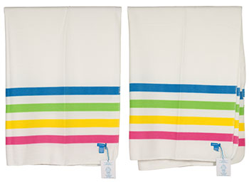 Two HBC Fleece Throw Blankets, Camp Ooch, neon (02805, 02806) by Hudson's Bay Company 