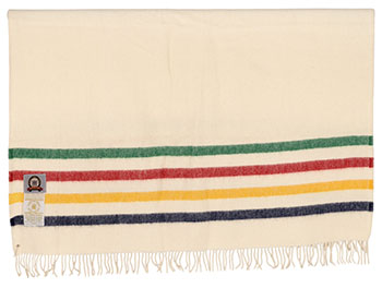 HBC Caribou Throw, multistripe, Millenium label (02808) by Hudson's Bay Company 