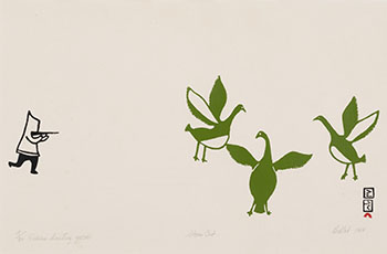 Eskimo Hunting Geese (0300) by Pudlat Pootoogook