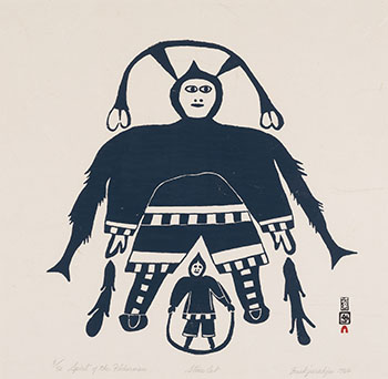 Spirit of the Fisherman (0375) by Innukjuakju Pudlat