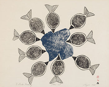 Ducks Feeding (0370) by Shouyu Pootoogook