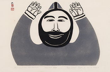 Joyfully I See Ten Caribou (0135) by Josephie Pootoogook