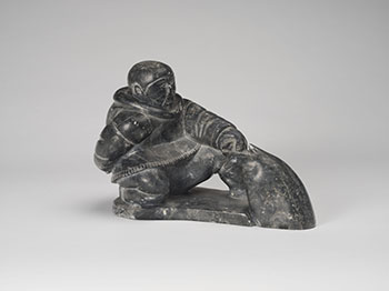 Man Catching Seal (00784) by Unidentified Inuit Artist