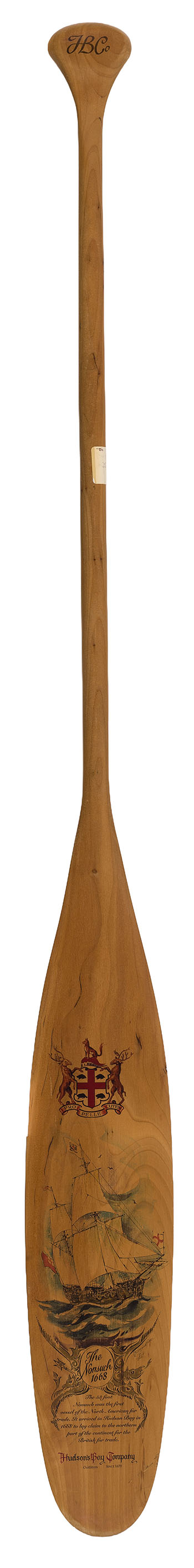 Decorative Canoe Paddle Featuring the Nonsuch (#01749) by Hudson's Bay Company 