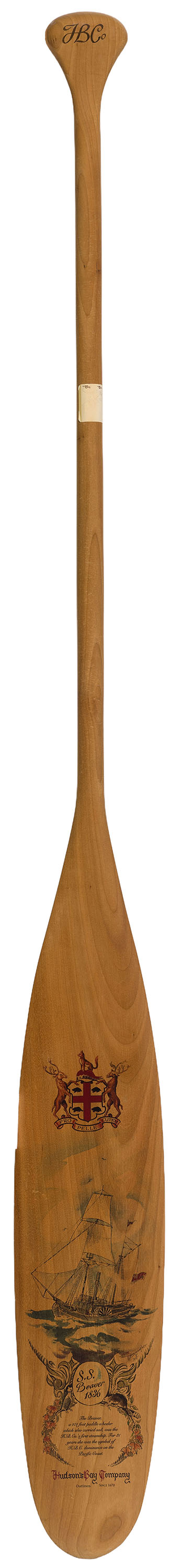 Decorative Canoe Paddle Featuring the S.S. Beaver (#01751) by Hudson's Bay Company 