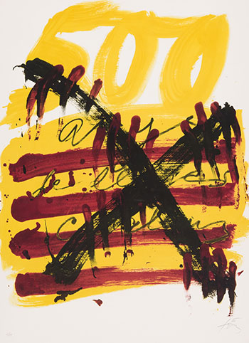 For Exposition Homenatge als 500 anys del llibre Catala by Antoni Tàpies