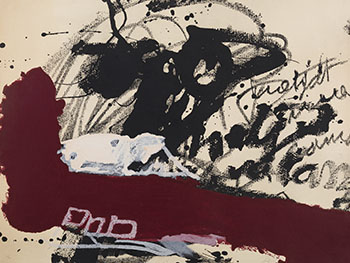 Roig i negre 5 par Antoni Tàpies