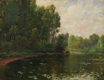 Lily Pads on a Pond par Peleg Franklin Brownell