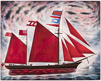 Barbour’s 'Seabird' Leaving Newtown (Bonavista Bay) by David Lloyd Blackwood