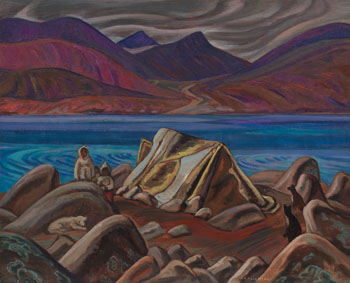 Eskimo Summer Camp, Pangnirtung by Alexander Young (A.Y.) Jackson