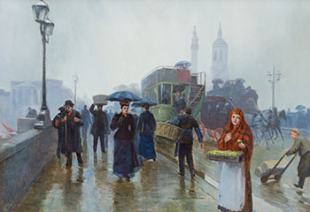 On London Bridge by Frederic Marlett Bell-Smith
