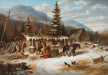 Settlers Home, Saint Maurice Valley by Cornelius David Krieghoff