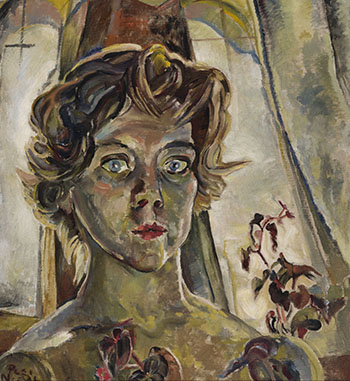 Self Portrait with Begonia by Pegi Nicol MacLeod