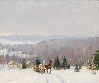 Logging Team Leaving the Farm by Frederick Simpson Coburn