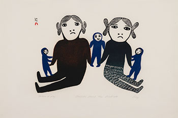 Children at Play by Lucy Qinnuayuak