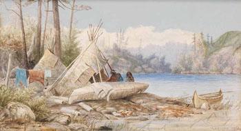 Ojibway Encampment on the Severn par Frederick Arthur Verner