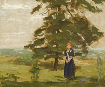 The Navy Dress by David Brown Milne