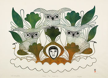 Owls and Foliage by Kenojuak Ashevak