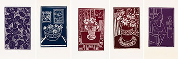 Portfolio of Five Linocut Prints by John Harold Thomas Snow